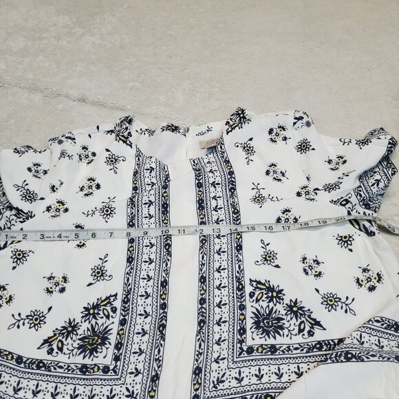 LOFT Black and Yellow Patterned Mini Dress - Picture 8 of 10